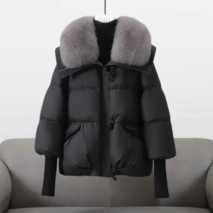 Lucille™ - Manteau d'hiver avec col en fourrure luxueuse