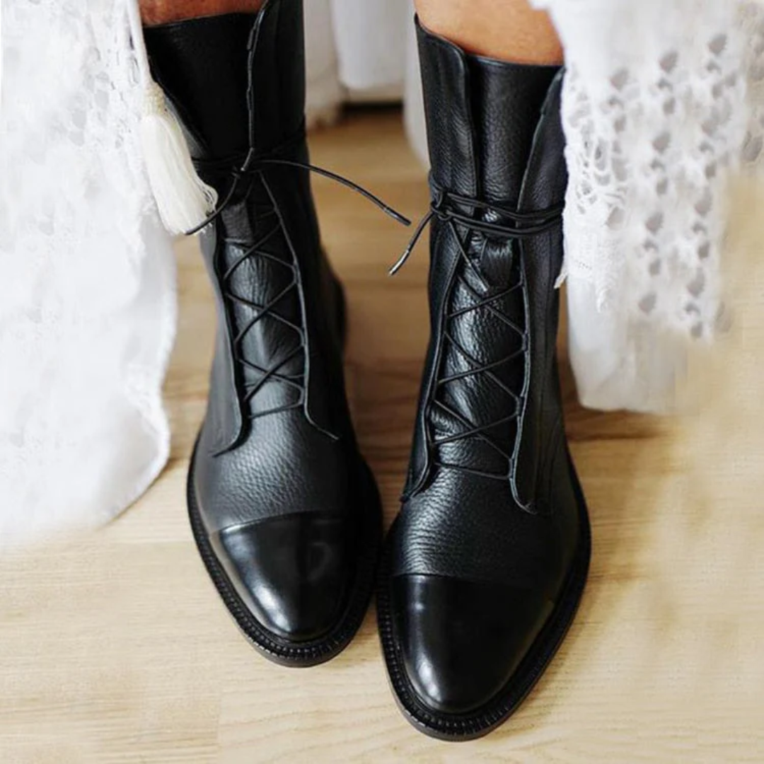 Amandine™ - Bottines à talons en cuir élégantes