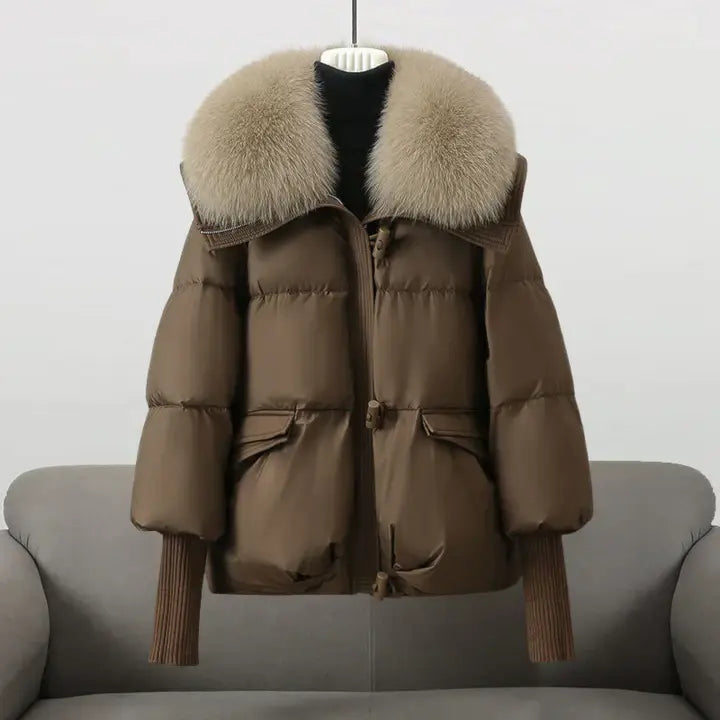 Lucille™ - Manteau d'hiver avec col en fourrure luxueuse