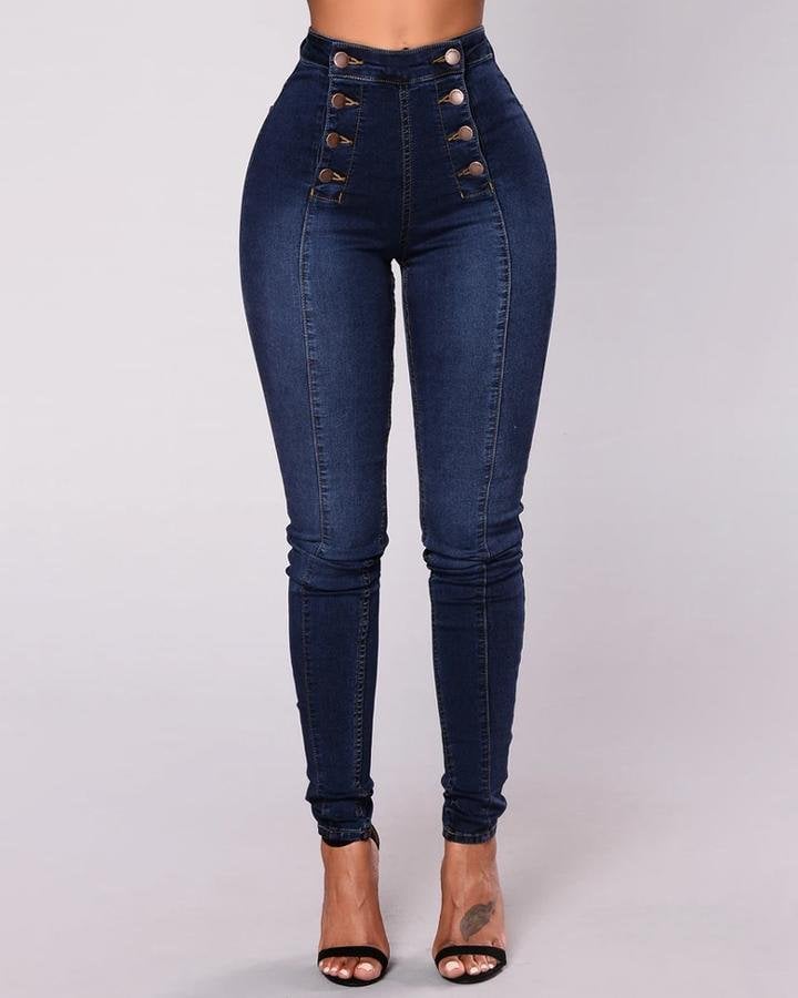 Marion™ - Jean skinny taille haute élégant