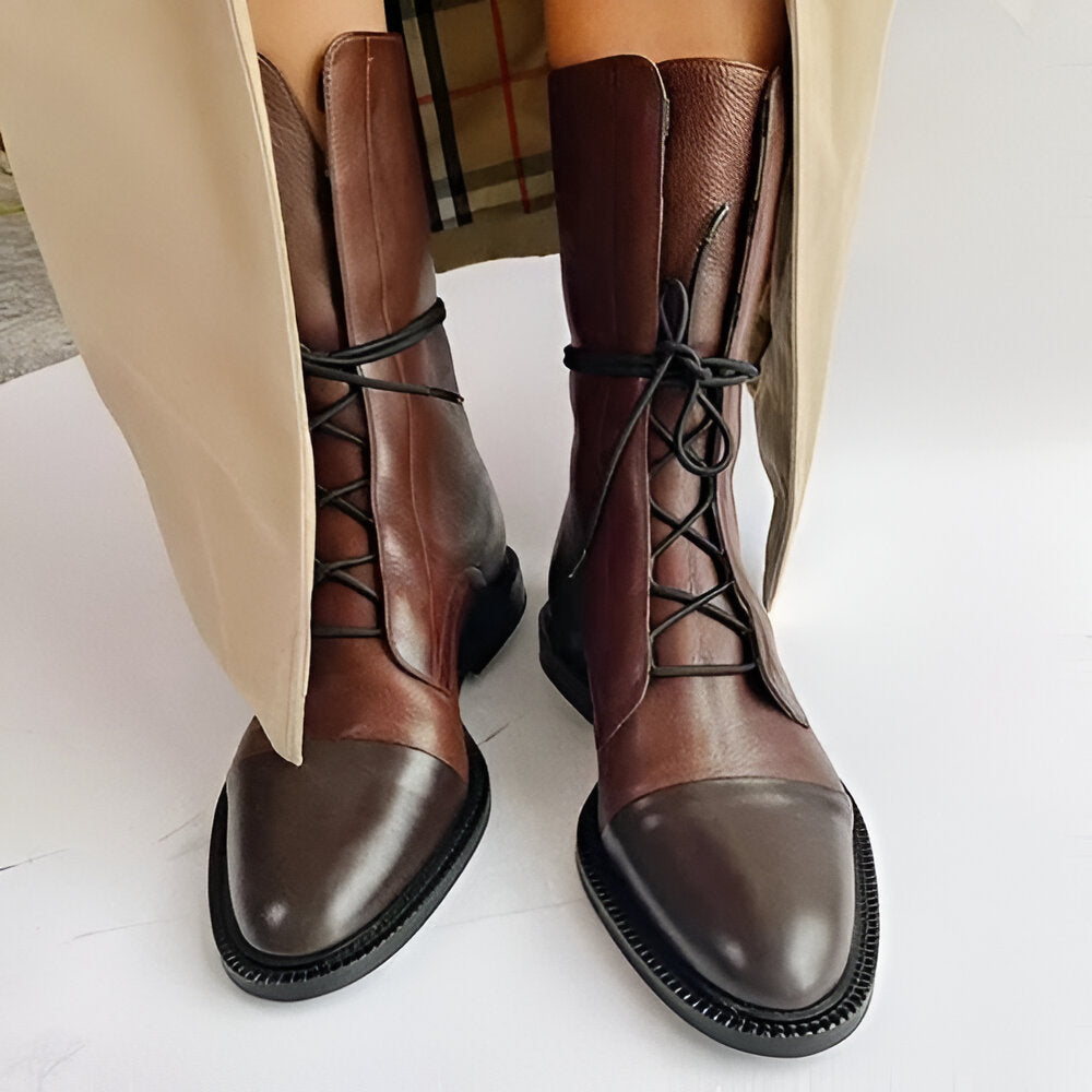 Amandine™ - Bottines à talons en cuir élégantes