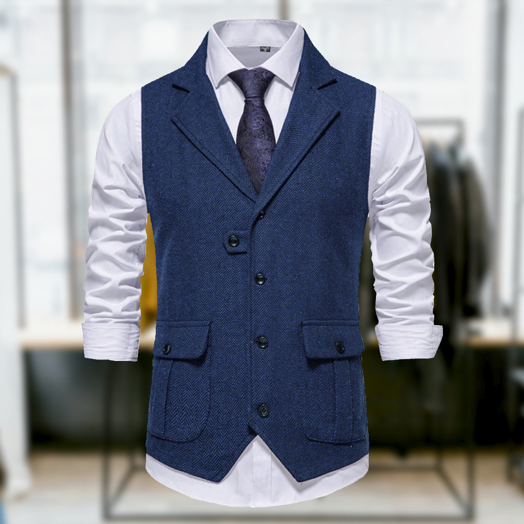 Lucas™ - Gilet de style rétro classique et élégant avec poches